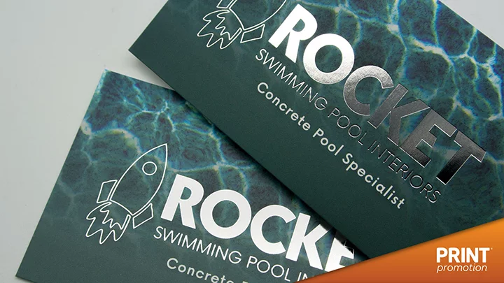 Silver Foil Stamped business cards